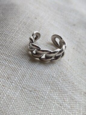 Stunning Sterling Silver Unisex Cuban Link Chain "Cuff" Ring (6g / 0.20 oz wt)